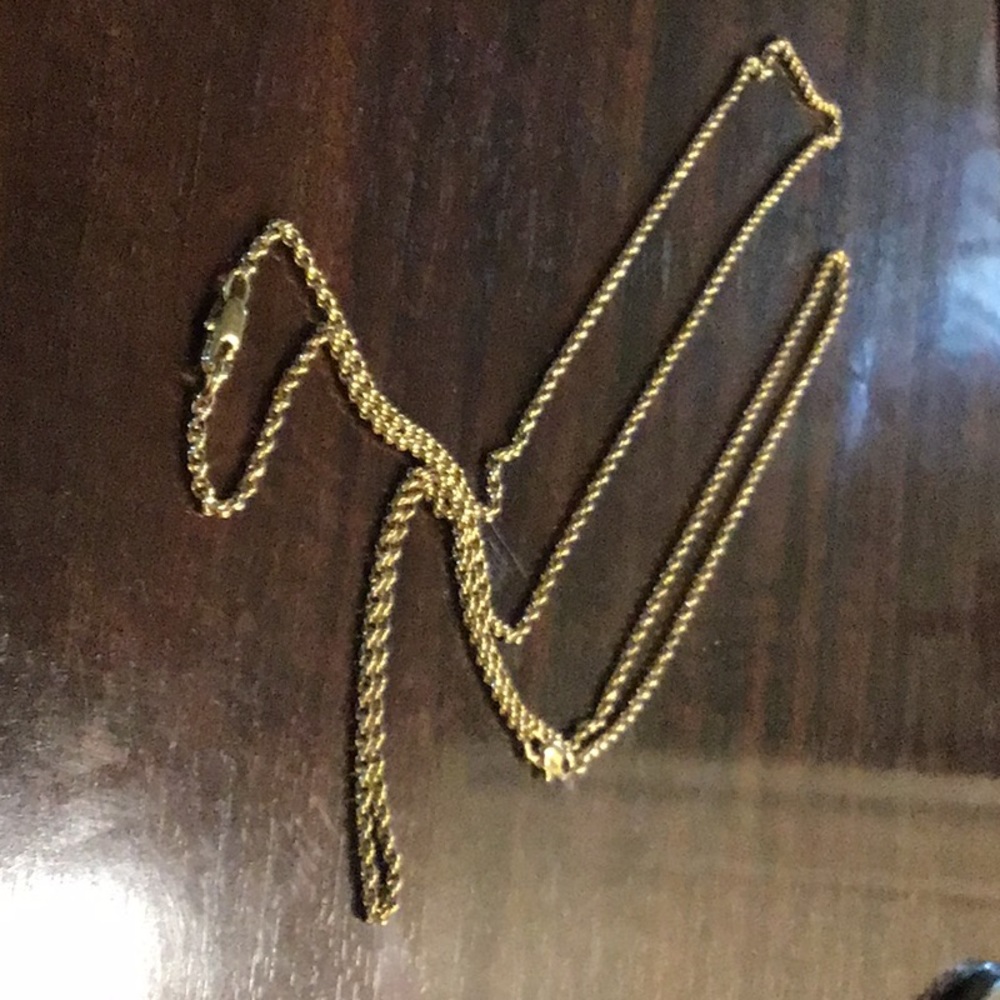 Two rope chains, gold